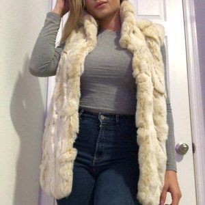 rabbit fur vest